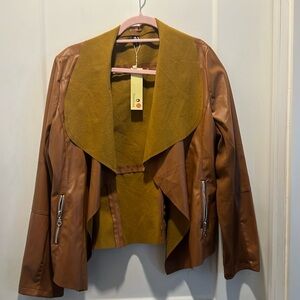NWT faux leather jacket. Lightweight. Size xxl but runs small